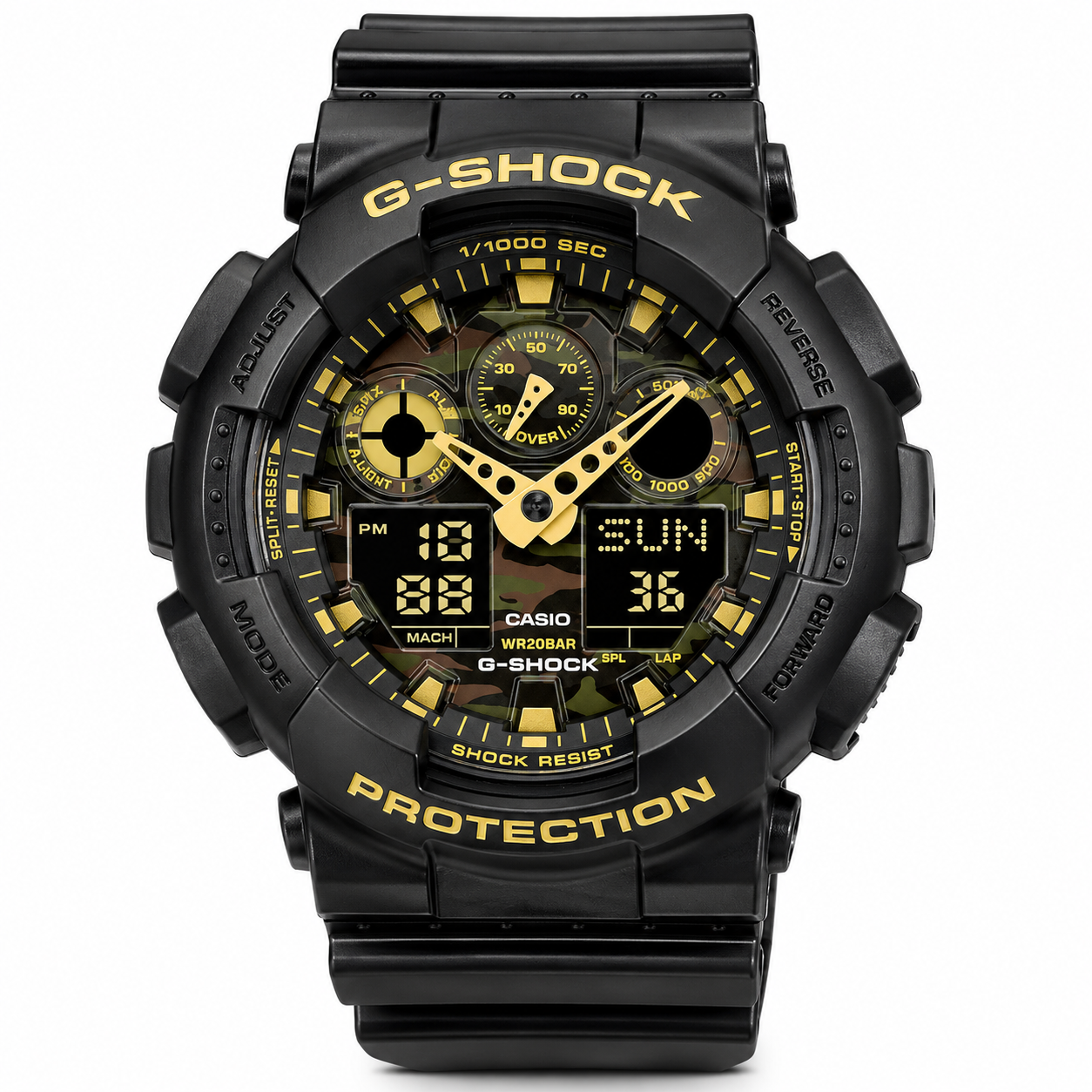 Casio G-Shock GA-100CF-1A9ER Gold Camouflage Dial Watch buy in Ireland